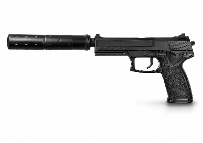 Pistola Saigo Socoom Mejorada con Cañón Poseidon, Goma Flamingo 60º y TDC