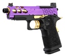 Pistola Lancer Tactical Stryk Hi-Capa 4.3 Violeta/Dorado – Gas