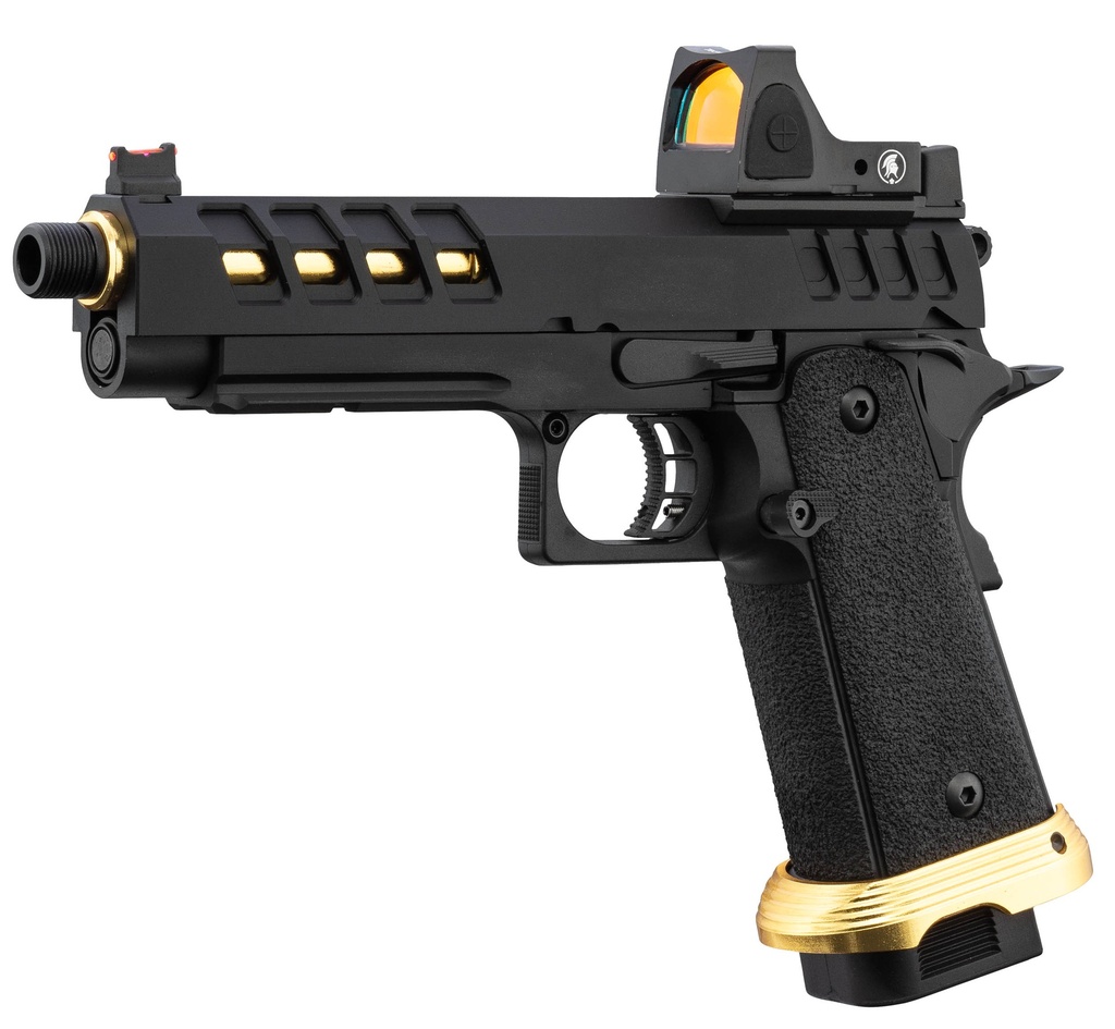 Pistola Lancer Tactical HERACLES Hi-Capa 5.1 Negro/Dorado RMR – Gas