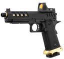 Pistola Lancer Tactical HERACLES Hi-Capa 5.1 Negro/Dorado RMR – Gas