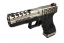 Pistola GBB AW Custom VX0100 hex cut Negro/Plata – Gas